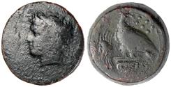 Ancient Coins - Sicily, Akragas, 400 - 380 BC, AE Hemilitron