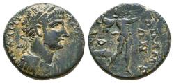Ancient Coins - Hadrian, 117 - 138 AD, AE17 of Apameia with Marsyas Playing Double Flute