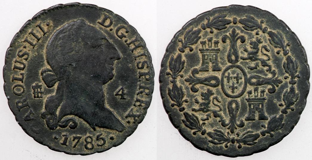 Spain, Charles Iii, 1770 - 1788, Ae Grano 