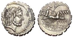 Ancient Coins - Q. Antoninus Balbus, 83 - 82 BC, Silver Denarius, EF