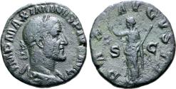 Ancient Coins - Maximinus I, 235 - 238 AD, Sestertius with Pax
