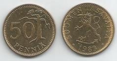 World Coins - Finland KM48(U) 50 Pennia