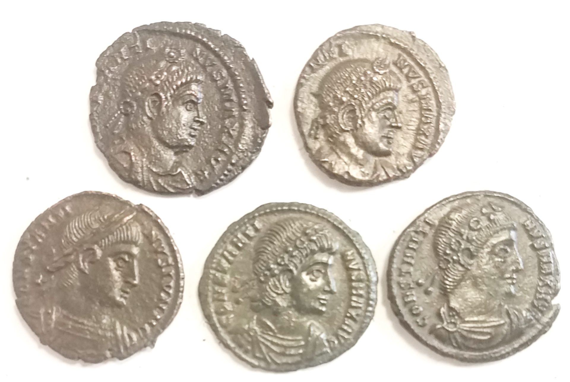 Lot of 5 Constantine II ChiRho Reverses (VF/XF)