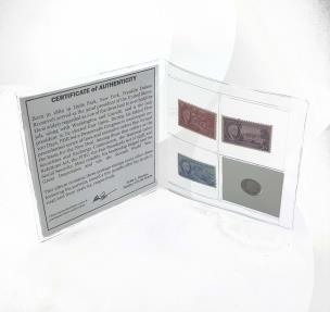 World Coins - FDR: Franklin D. Roosevelt 4 Piece (One Coin + Three Stamps) (Mini Album)
