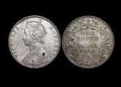World Coins - British India, Victoria (1837-1901), Silver Rupee, 1901C, AU, KM492, a lot of (1) coin