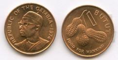 World Coins - Gambia KM14(U) 1 Butut