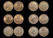 World Coins - Great Britain, George V (1910-1936), Bronze Farthings  (6), UNC with some lustre, a few spots, a lot of (6) coins