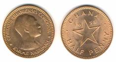 World Coins - Ghana KM1(U) 1/2 Penny