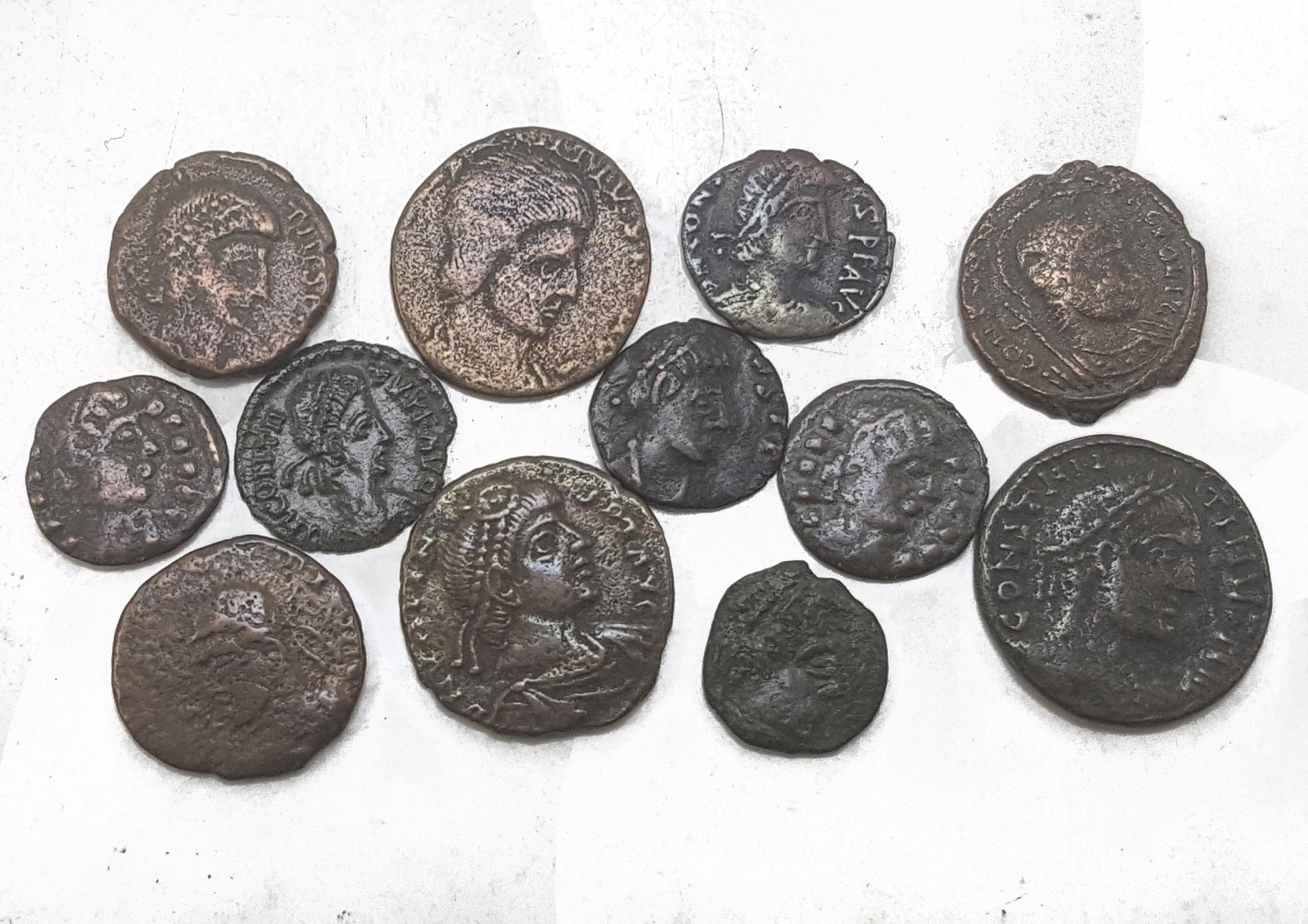 Lot of 12 Roman Bronze Barbaric Imitations