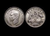 World Coins - Australia, George VI (1936-1952), Silver Sixpence, 1939(m) (1), a lot (1) coin
