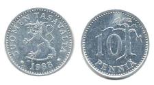World Coins - Finland KM46a(U) 10 Pennia