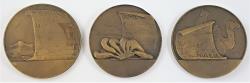 World Coins - Dealer lot of three (3) French medals commemorating various French African colonies.(XF)