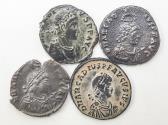 Ancient Coins - Lot of 4 AE2 Arcadius, About VF Condition