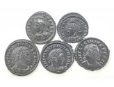 Ancient Coins - Lot of 5 London Mint Different Rulers, about AU Condition