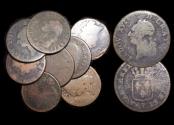 World Coins - France, Louis XVI (1774-1791), Copper Sols, mixed dates and mints, F, a lot of (8) coins