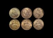 World Coins - Great Britain, Victoria (1837-1901), Bronze Farthings, 1891 (3), UNC with lustre, a lot of (3) coins