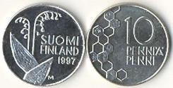 World Coins - Finland KM65(U) 10 Pennia