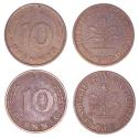 World Coins - Germany KM108(F-VF) 10 Pfennig