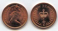 World Coins - Great Britain KM914(U) 1/2 N.Penny