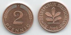 World Coins - Germany KM106a(U) 2 Pfennig