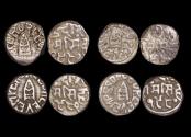 World Coins - British India, Princely States, Bundi, Silver Rupee, dated 1922-1932 CE, reads GEORGE V EMPEROR, KM18.2, EF, a lot of (4) coins