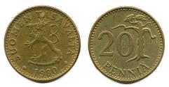 World Coins - Finland KM47(XF) 20 Pennia