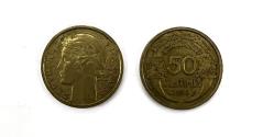 World Coins - France KM894.1(F-VF) 50 Cents