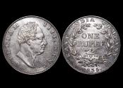 World Coins - British India, William IV (1834-1837), Silver Rupee, Calcutta mint, a lot of (1) coin