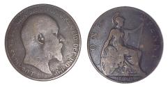 World Coins - Great Britain KM794(F) Edward VII: Penny