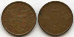 World Coins - Finland KM45(VF-XF) 5 Pennia