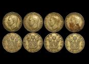 World Coins - Great Britain, George VI (1936-1952), Nickel-Brass Threepence, 1949, RARE DATE, KM# 873, VF, some staining, a lot of (4) coins