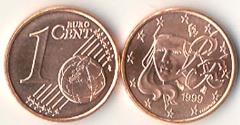 World Coins - France KM1282(U) 1 Euro. Cent