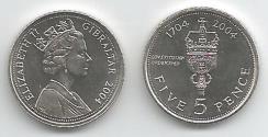 World Coins - Gibraltar KM1049(U) 5 Pence