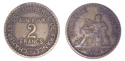 World Coins - France KM877(F) 2 Francs