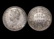 World Coins - British India, Victoria (1837-1901), Silver Rupee, 1882C, AU, KM492, a lot of (1) coin