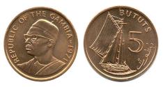 World Coins - Gambia KM9(U) 5 Bututs