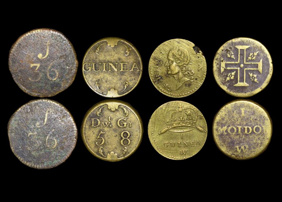 British Coin Weights, Brass, a mixed group of (4) Miscellaneous