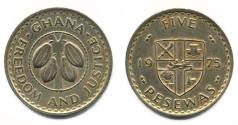 World Coins - Ghana KM15(VF-XF) 5 Pesewas