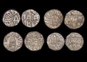 World Coins - British India, Princely States, Bundi, Silver Rupee, dated 1922-1932 CE, reads GEORGE V EMPEROR, KM18.2, EF, a lot of (4) coins