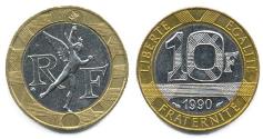 World Coins - France KM964.1(XF-AU) 10 Francs