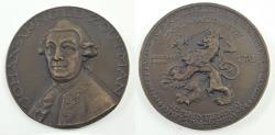 World Coins - Dealer lot of one (1) medal, commemorating Johan Arnold Zoutan, a Dutch naval admiral and hero who also fought in the American Revolution.(XF)
