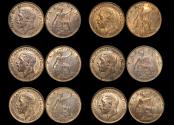 World Coins - Great Britain, George V (1910-1936), Bronze Farthings  (6), UNC with some lustre, a few spots, a lot of (6) coins
