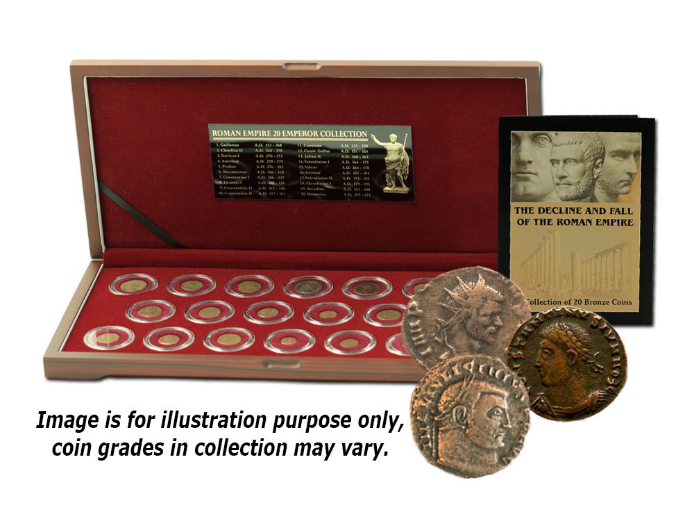 The Decline and Fall of the Roman Empire: Box of 20 Bronze Coins