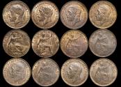 World Coins - Great Britain, George V (1910-1936), Bronze Farthings (6), a lot of (6) coins