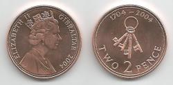 World Coins - Gibraltar KM1044(U) 2 Pence