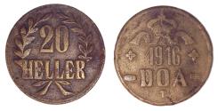 World Coins - German East Africa KM15a(F) 20 Heller - 1916