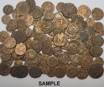 Ancient Coins - Roman Bronze D+ Christian Era lot of 100 Coins