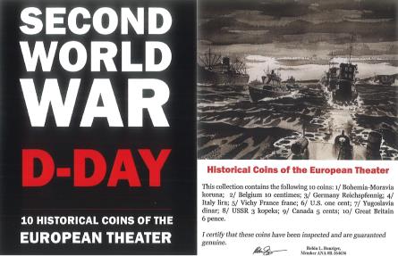 World Coins - Second World War: D-Day 10 Historical Coins from the European Theater