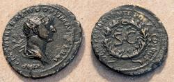 Ancient Coins - Trajan, 98-118 AD. AE semis made for use in the eaat