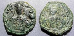 Ancient Coins - Byzantine bronze, Alexius I Commenus, 1018-1118 AD, AE tetarteron - lightweight